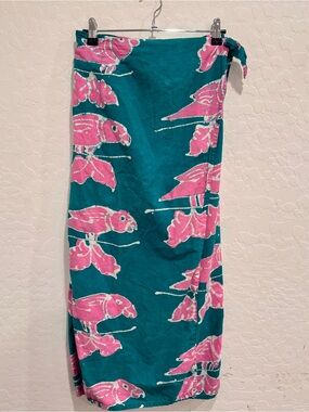 Vintage Breeches Batik Fish Midi Skirt Resortwear Beach Vacation Tropical